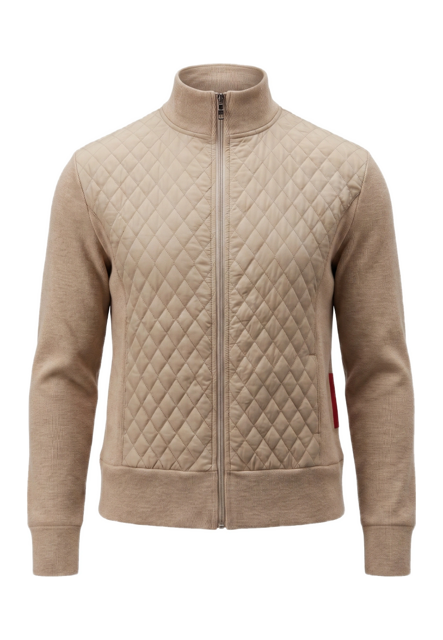 2000S Beige Quilting Jacket