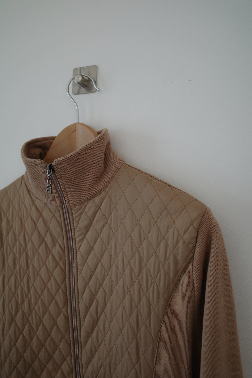 2000S Beige Quilting Jacket
