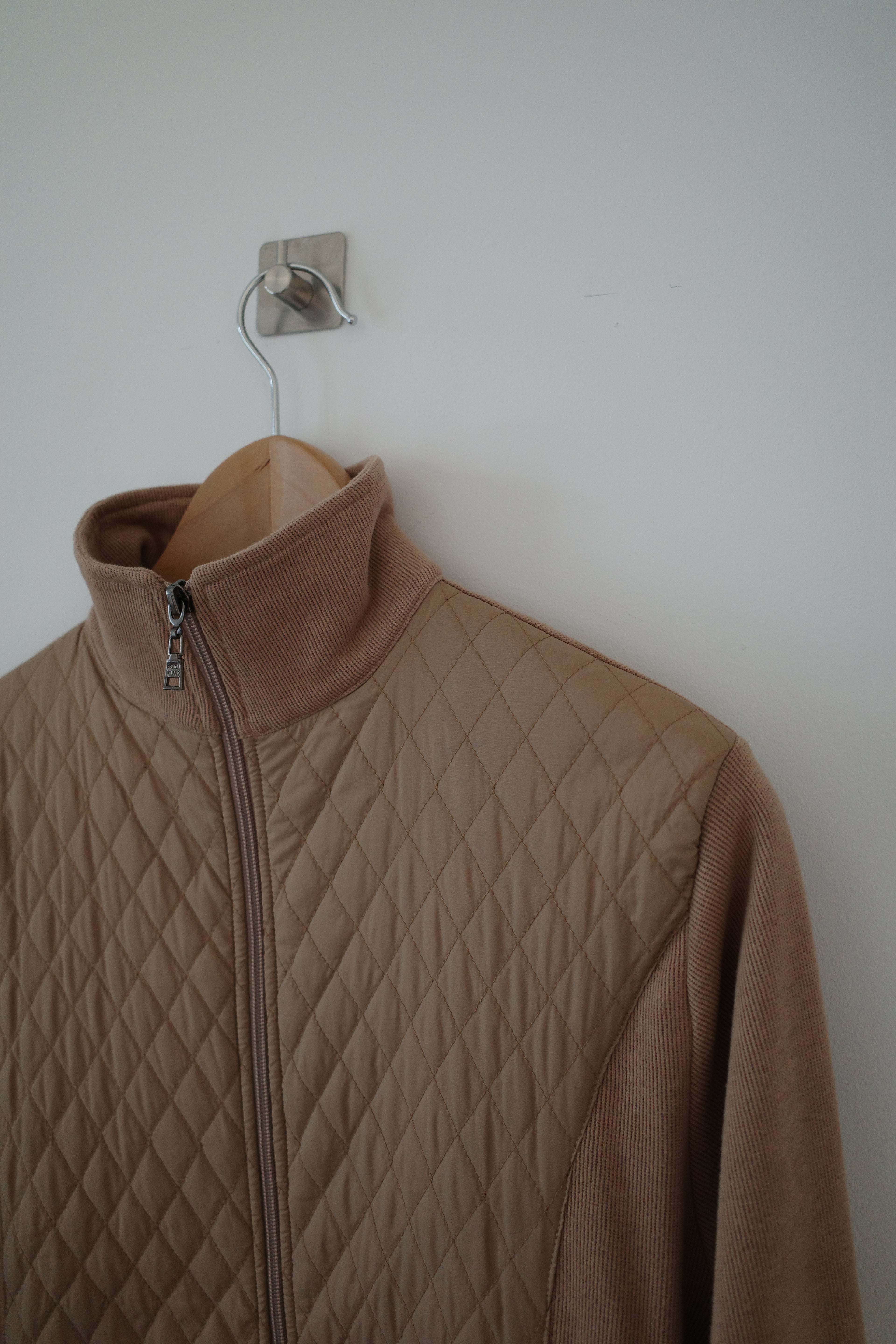2000S Beige Quilting Jacket