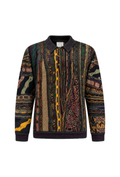3D-Knit Long-sleeved Polo Shirt