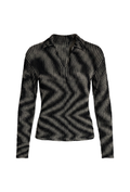 All-over Print Pleated Top