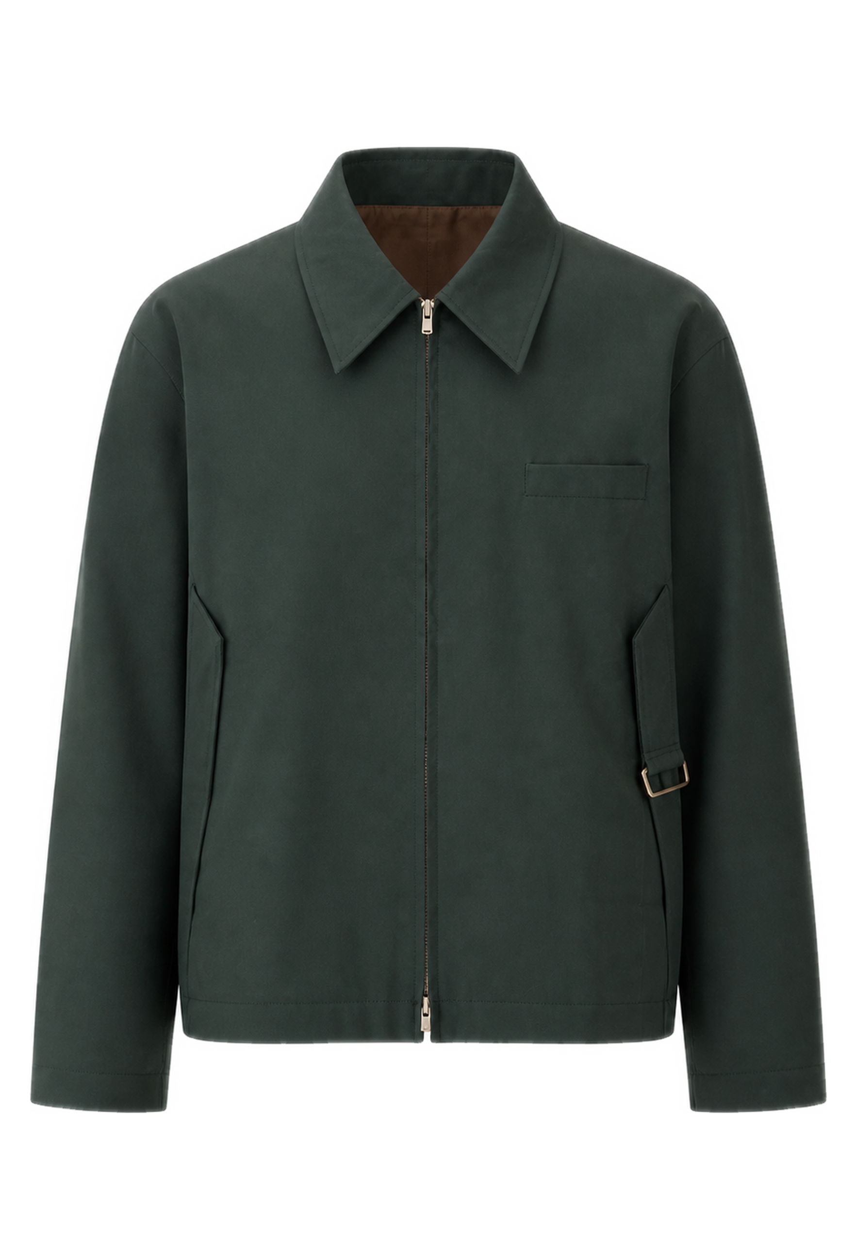 Deep Neck Zip Jacket