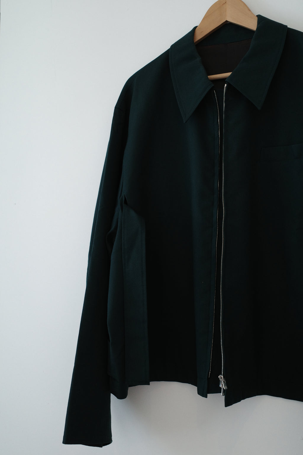 Deep Neck Zip Jacket