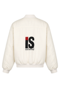 I.S. 1980s Cream Bomber Jacket