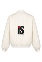 I.S. 1980s Cream Bomber Jacket