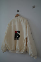 I.S. 1980s Cream Bomber Jacket