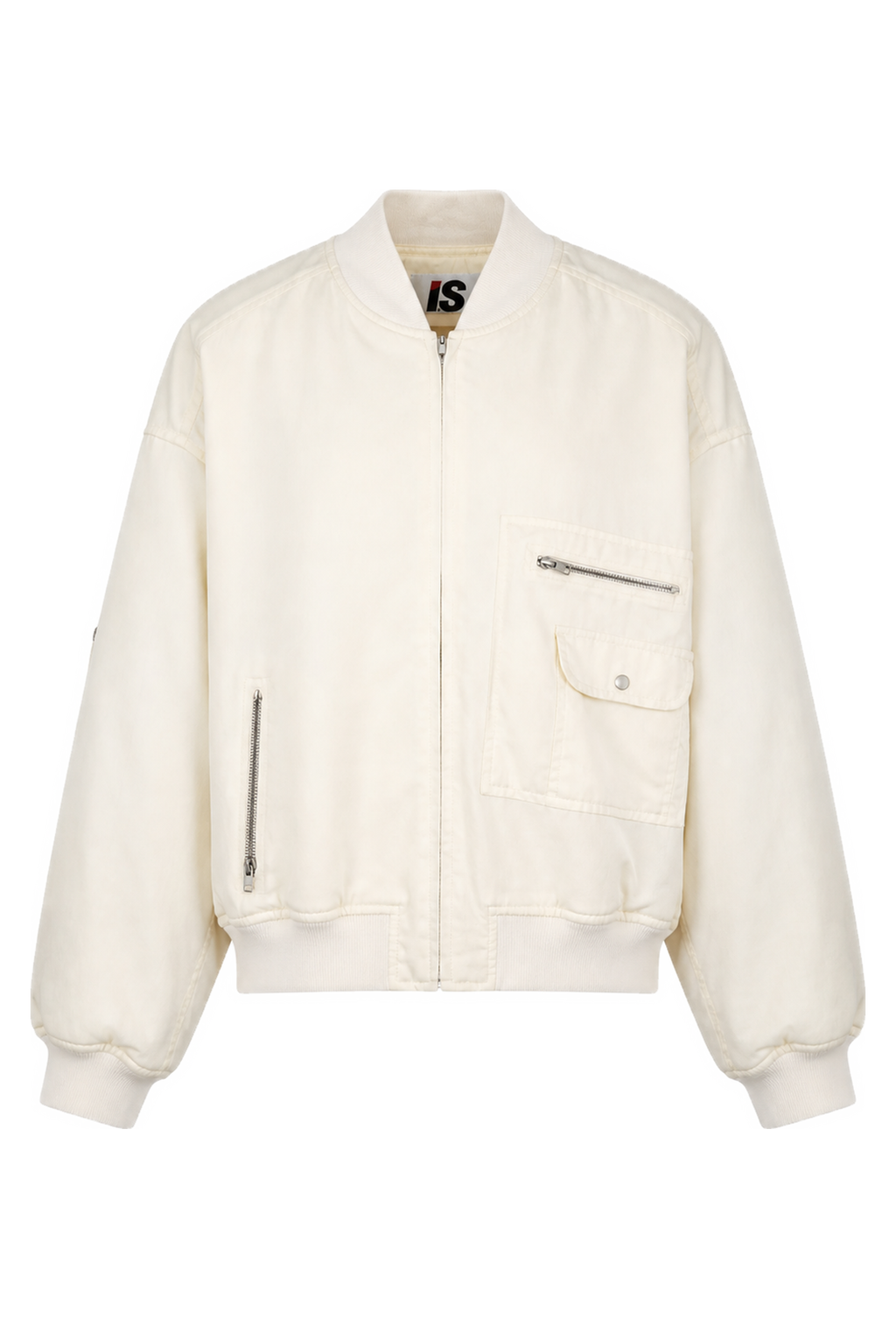 I.S. 1980s Cream Bomber Jacket