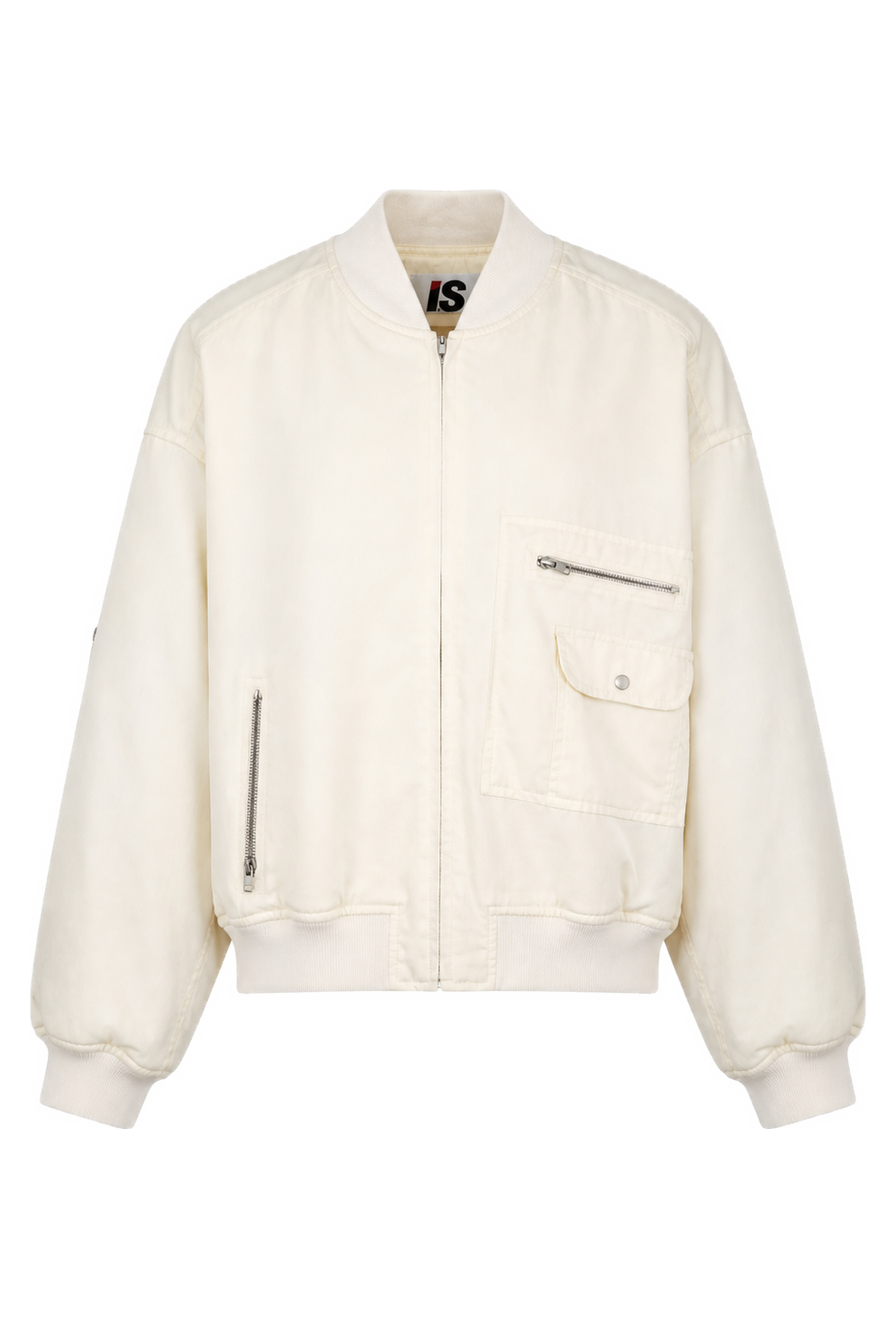 I.S. 1980s Cream Bomber Jacket