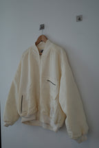 I.S. 1980s Cream Bomber Jacket