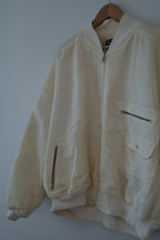 I.S. 1980s Cream Bomber Jacket