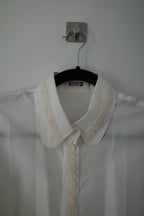 I.S. Lace-Collar Blouse Long-Sleeved