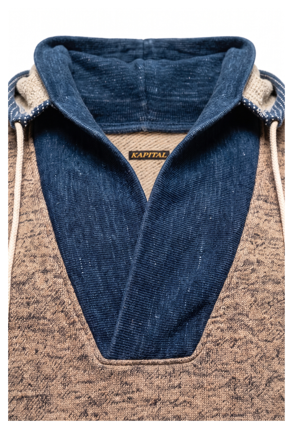 Indigo Sashiko Detachable Hoodie