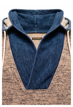 Indigo Sashiko Detachable Hoodie