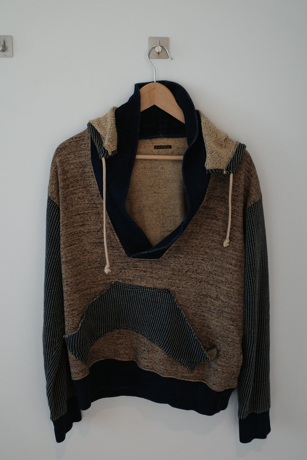Indigo Sashiko Detachable Hoodie