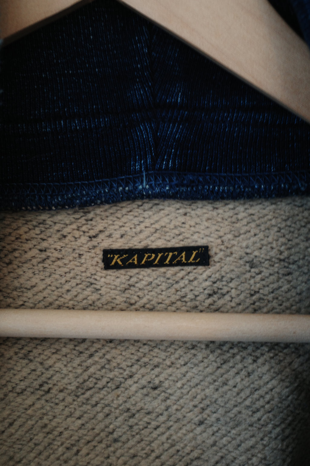 Indigo Sashiko Detachable Hoodie