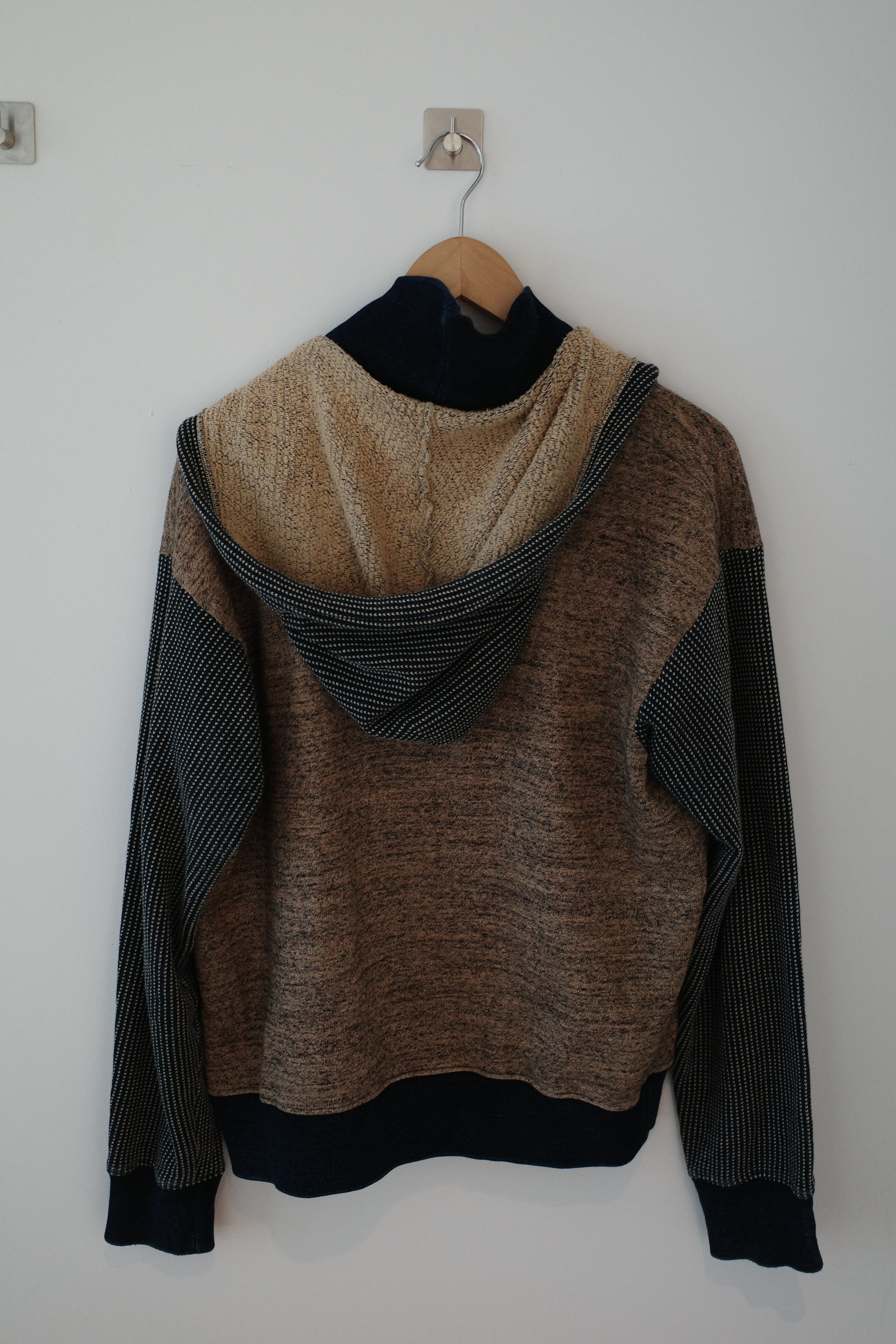 Indigo Sashiko Detachable Hoodie