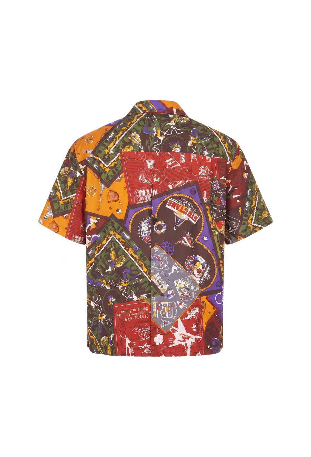 MEN 93 SS Open-Collar Rayon Shirt