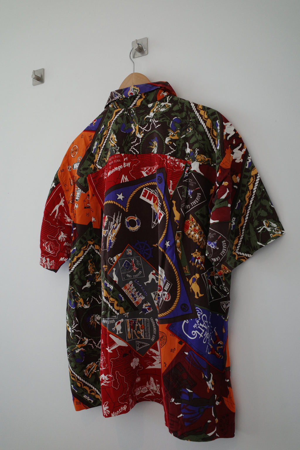 MEN 93 SS Open-Collar Rayon Shirt