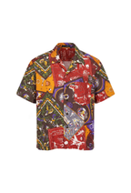 MEN 93 SS Open-Collar Rayon Shirt