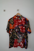 MEN 93 SS Open-Collar Rayon Shirt