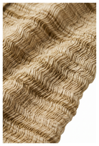 Python-print Pleated Shirt, Beige