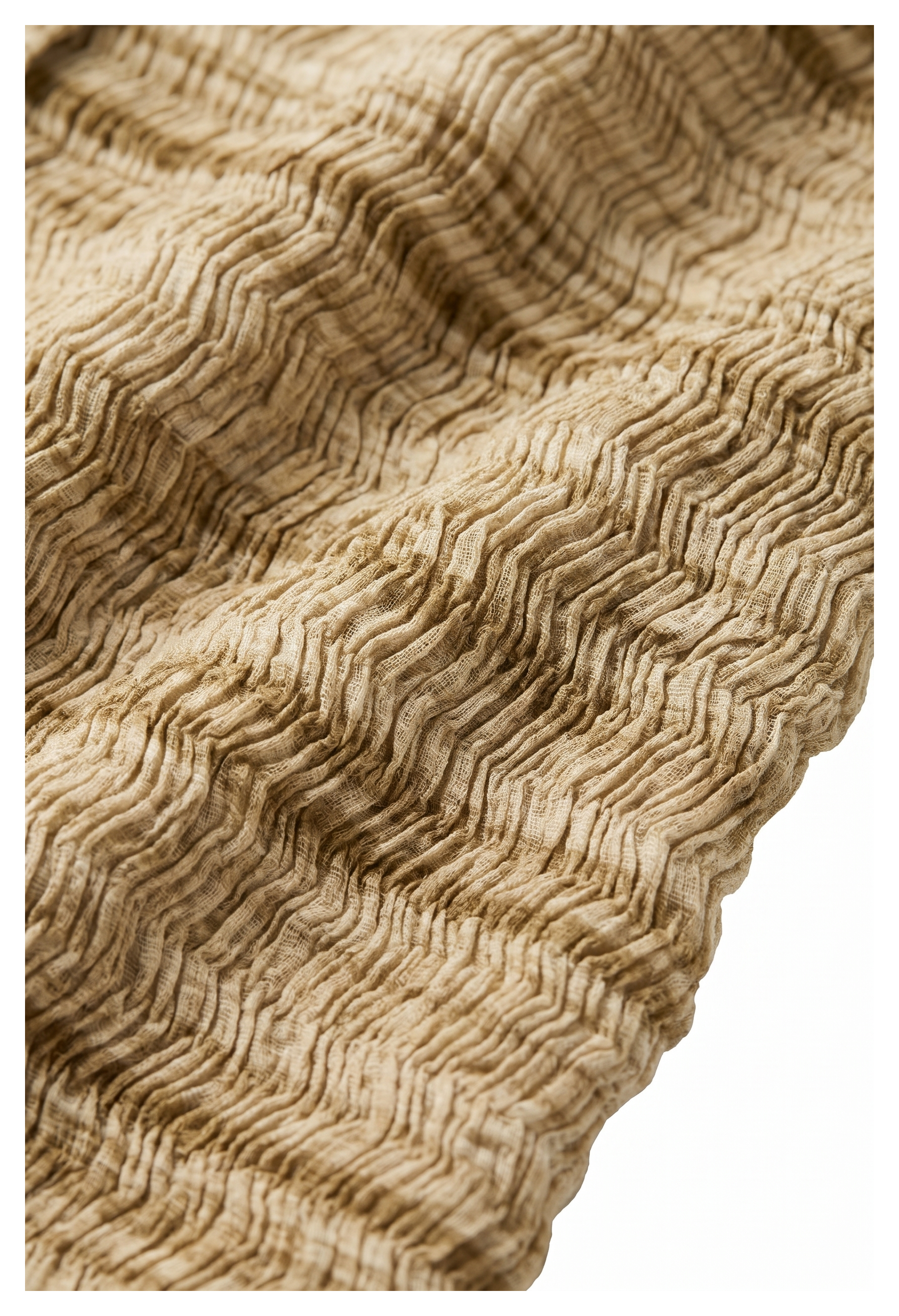 Python-print Pleated Shirt, Beige
