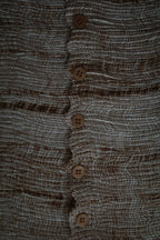Python-print Pleated Shirt, Beige