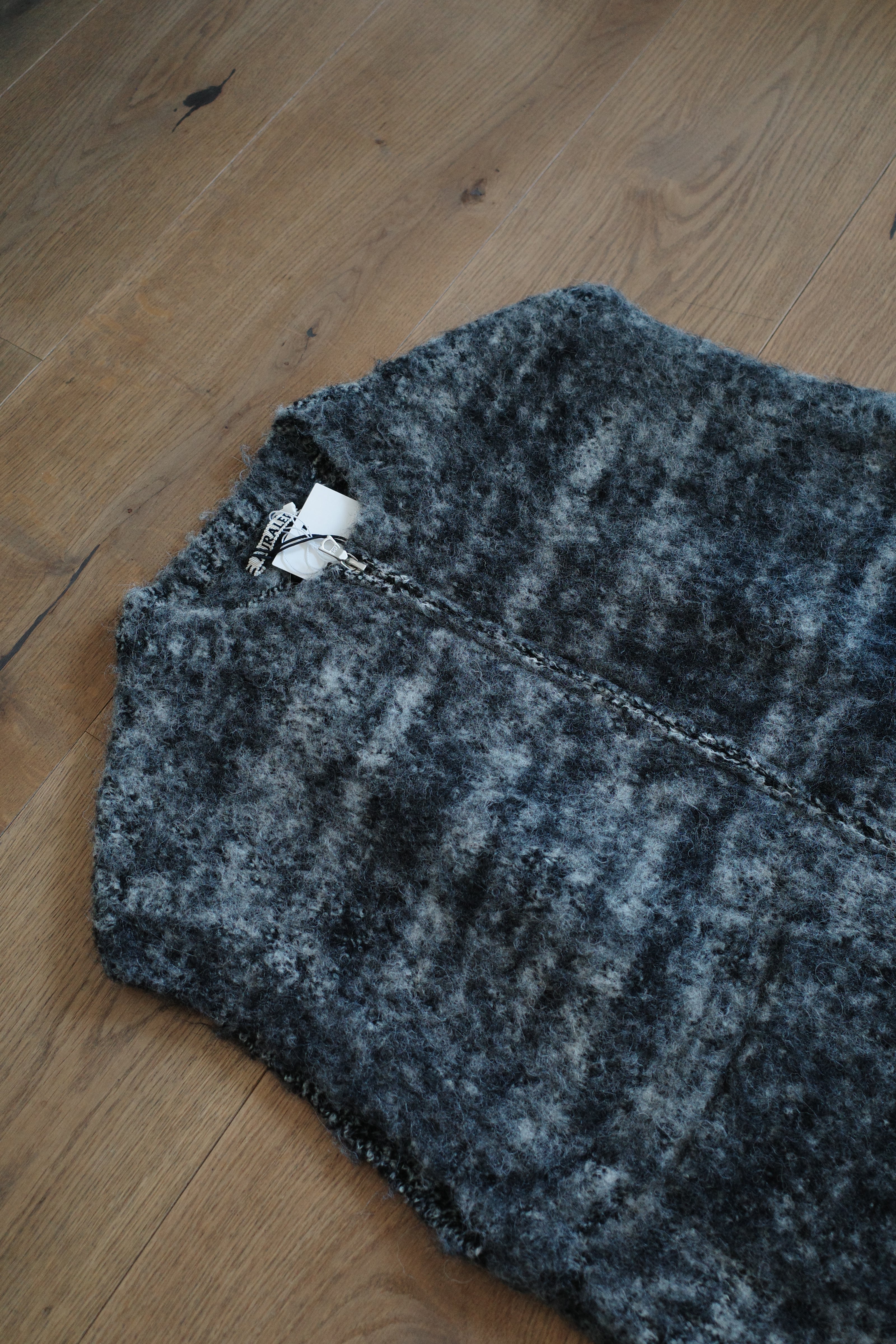 Wool and Alpaca Felt Knit Vest