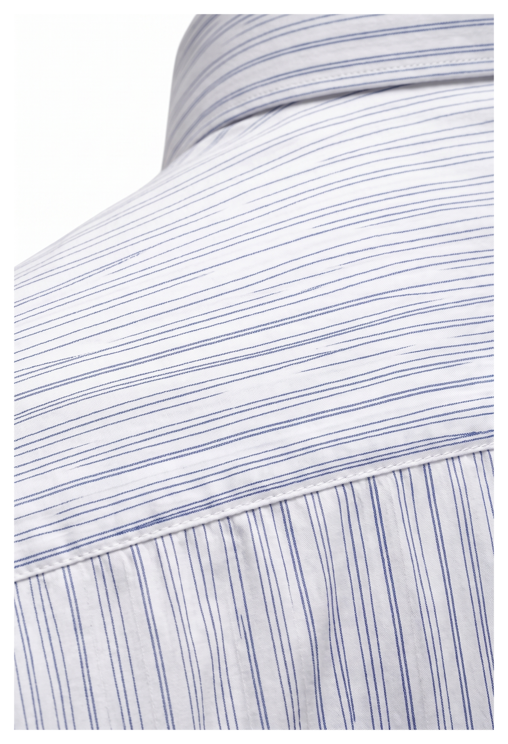 Y's for Men 1990s Striped Broadcloth White Shirt