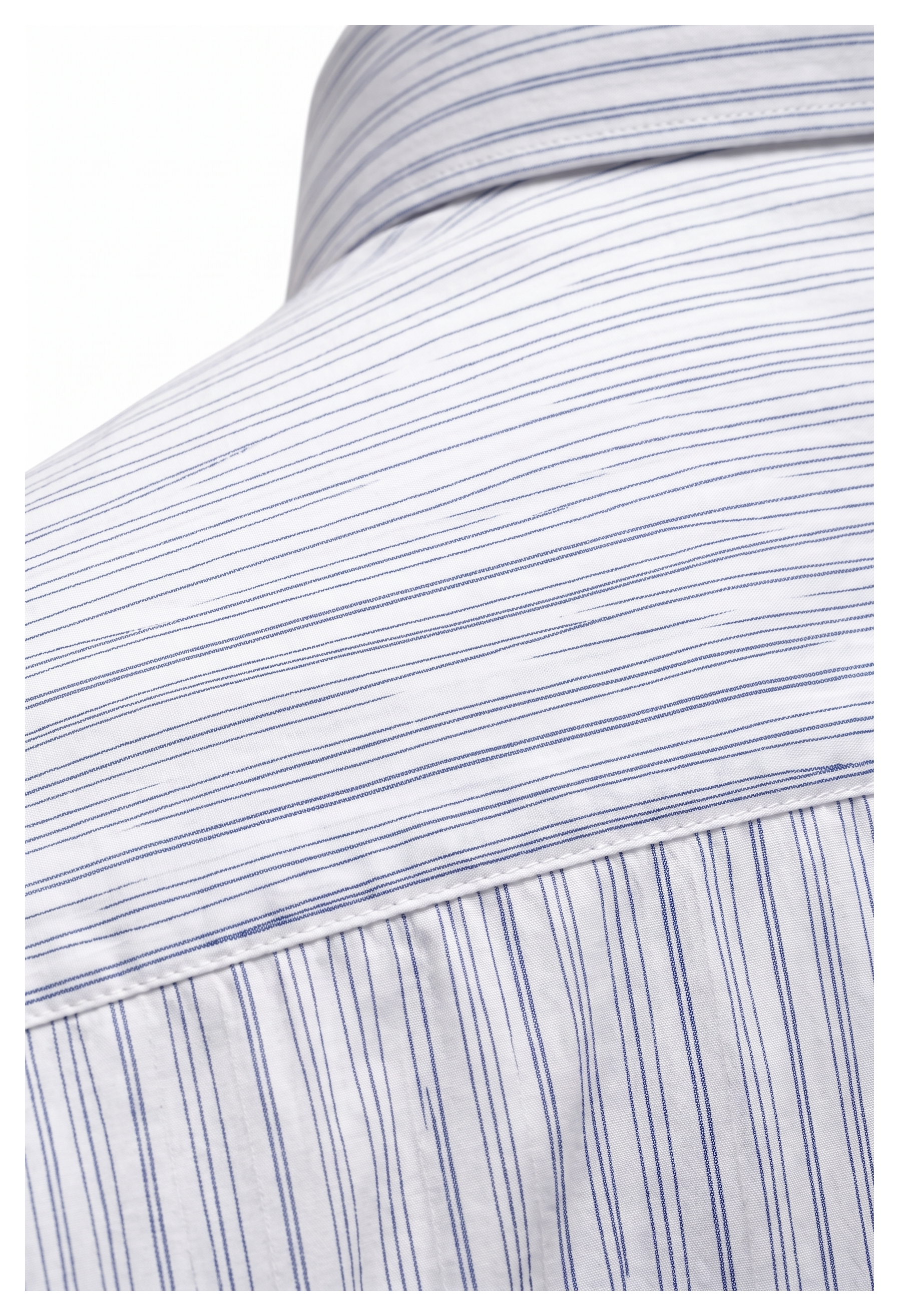 Y's for Men 1990s Striped Broadcloth White Shirt