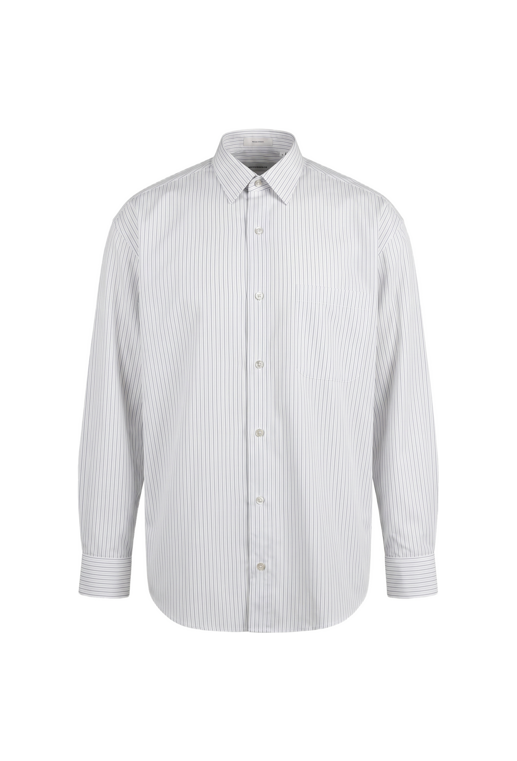 Y's for Men 1990s Striped Broadcloth White Shirt