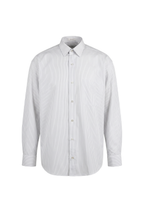 Y's for Men 1990s Striped Broadcloth White Shirt