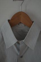 Y's for Men 1990s Striped Broadcloth White Shirt