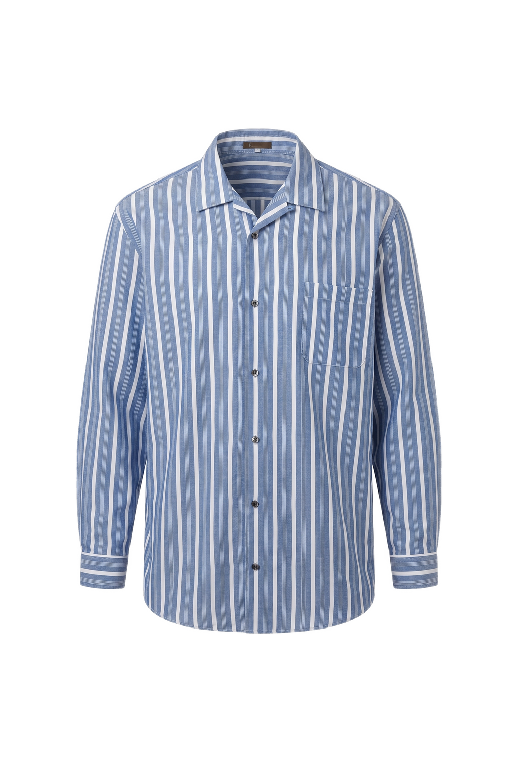 Y's for Men Open-Collar Striped Cotton Shirt