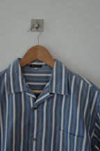 Y's for Men Open-Collar Striped Cotton Shirt